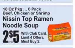SuperFresh Nissin Top Ramen Noodle Soup offer