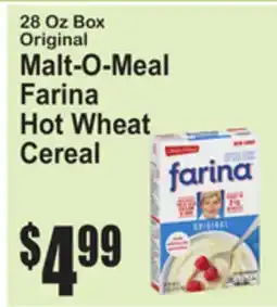 SuperFresh Malt-O-Meal Farina Hot Wheat Cereal offer