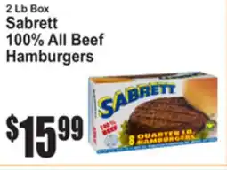 SuperFresh Sabrett 100% All Beef Hamburgers offer