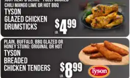 SuperFresh TYSON GLAZED CHICKEN DRUMSTICKS, BREADED CHICKEN TENDERS offer