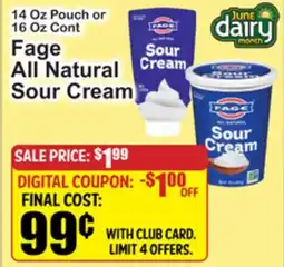 SuperFresh Fage All Natural Sour Cream offer