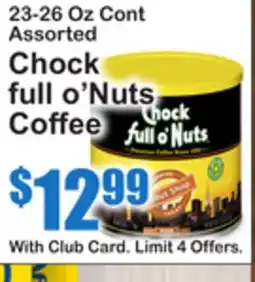SuperFresh Chock full o'Nuts Coffee offer