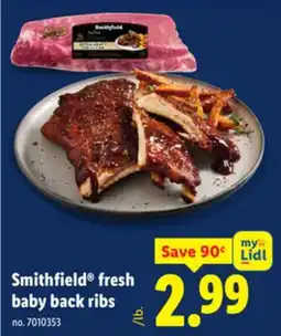 Lidl Smithfield Fresh Baby Back Ribs offer