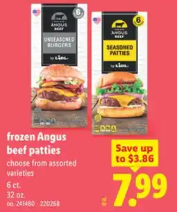 Lidl Frozen Angus Beef Patties offer