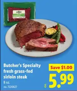 Lidl Butcher's Specialty Fresh Grass-Fed Sirloin Steak offer