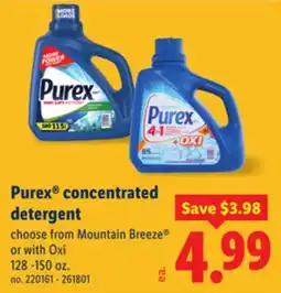 Lidl Purex Concentrated Detergent offer
