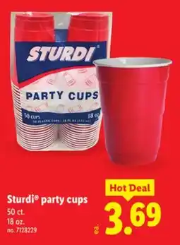Lidl Sturdi Party Cups offer