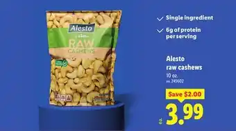 Lidl Alesto Raw Cashews offer
