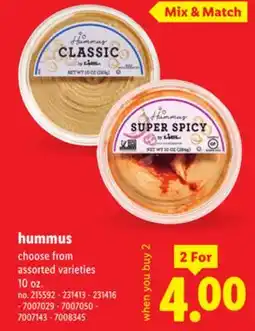 Lidl Hummus offer