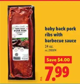 Lidl Baby Back Pork Ribs With Barbecue Sauce offer