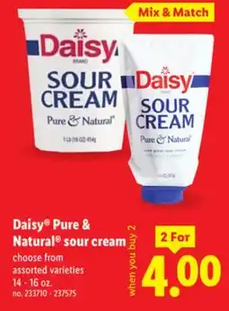 Lidl Daisy Pure & Natural Sour Cream offer