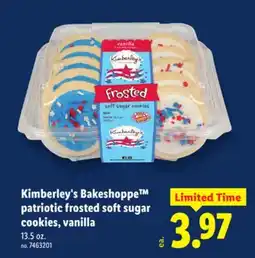 Lidl Kimberley's Bakeshoppe Patriotic Frosted Soft Sugar Cookies, Vanilla offer