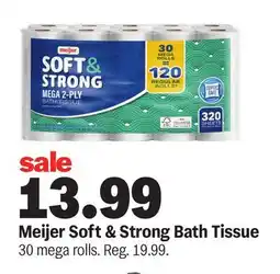 Meijer Meijer Soft & Strong Bath Tissue offer