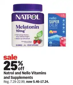 Meijer Natrol and Nello Vitamins and Supplements offer