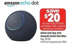 Meijer Amazon Echo Dot Max offer