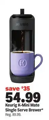 Meijer Keurig K-Mini Mate Single Serve Brewer offer
