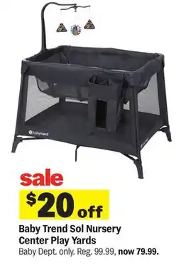 Meijer Baby Trend Sol Nursery Center Play Yards offer