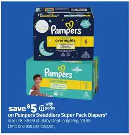 Meijer Pampers Swaddlers Super Pack Diapers offer