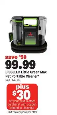Meijer BISSELL Little Green Max Pet Portable Cleaner offer
