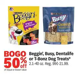 Meijer Beggin', Busy, DentaLife or T-Bonz Dog Treats offer