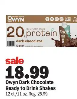 Meijer Owyn Dark Chocolate Ready to Drink Shakes offer