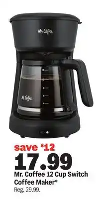 Meijer Mr. Coffee 12 Cup Switch Coffee Maker offer