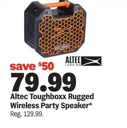 Meijer Altec Toughboxx Rugged Wireless Party Speaker offer