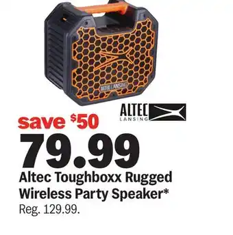 Meijer Altec Toughboxx Rugged Wireless Party Speaker offer