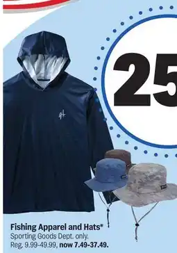 Meijer Fishing Apparel and Hats offer