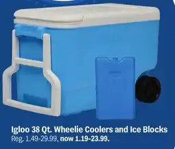 Meijer Igloo 38 Qt. Wheelie Coolers and Ice Blocks offer