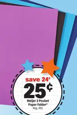 Meijer Meijer 2 Pocket Paper Folder offer