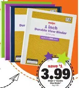 Meijer Meijer 1 Durable View Binder offer