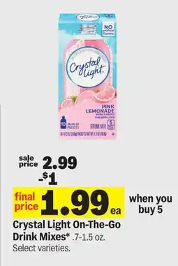 Meijer Crystal Light On-The-Go Drink Mixes offer