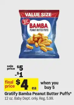 Meijer Gratify Bamba Peanut Butter Puffs offer