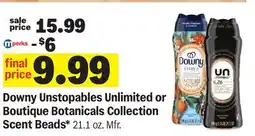 Meijer Downy Unstopables Unlimited or Boutique Botanicals Collection Scent Beads offer