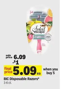 Meijer BIC Disposable Razors offer