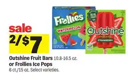 Meijer Outshine Fruit Bars 10.8-16.5 oz. or Frollies Ice Pops 6 ct./15 oz offer