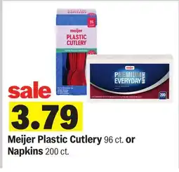 Meijer Meijer Plastic Cutlery 96 ct. or Napkins 200 ct offer