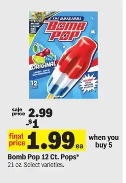 Meijer Bomb Pop 12 Ct. Pops offer