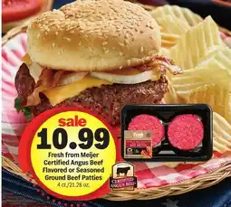 Meijer Fresh from Meijer Certified Angus Beef Flavored or Seasoned Ground Beef Patties offer