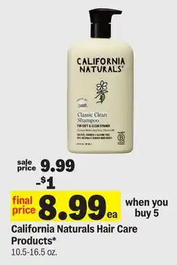 Meijer California Naturals Hair Care Products offer