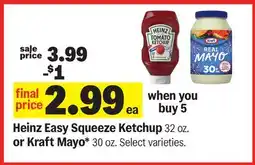 Meijer Heinz Easy Squeeze Ketchup 32 oz. or Kraft Mayo* 30 oz offer
