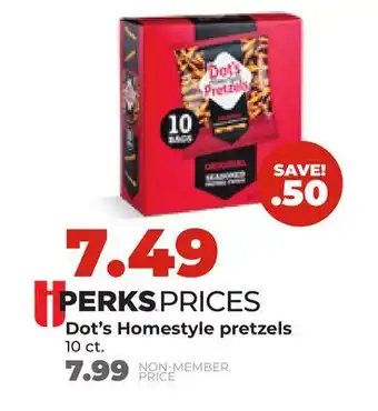 Hy-Vee Dot's Homestyle pretzels offer