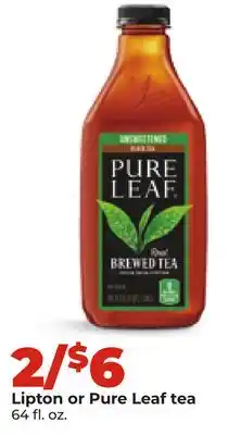 Hy-Vee Lipton or Pure Leaf tea offer