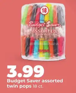 Hy-Vee Budget Saver assorted twin pops offer
