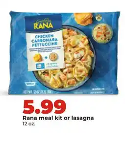 Hy-Vee Rana meal kit or lasagna offer