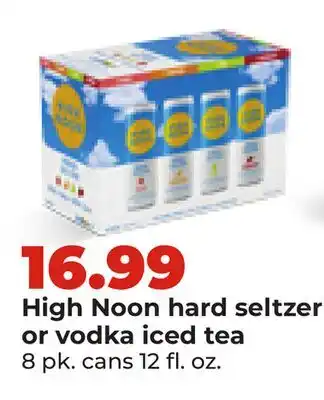 Hy-Vee High Noon hard seltzer or vodka iced tea offer