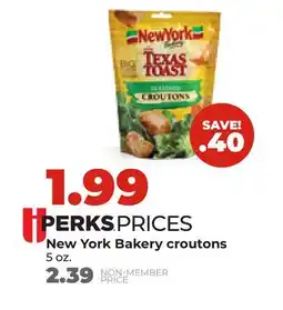 Hy-Vee New York Bakery croutons offer