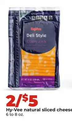 Hy-Vee Hy-Vee natural sliced cheese offer