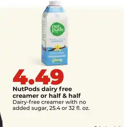Hy-Vee NutPods dairy free creamer or half & half offer